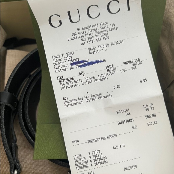 Gucci GG Marmont Mens black leather belt π― Authentic - Picture 8 of 9